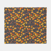 Gezellige Herfst Fleece Deken met Herfstbladeren (Voorkant (Horizontaal))