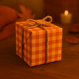 Gezellige herfst geruite naadloze patroon cadeaupapier
