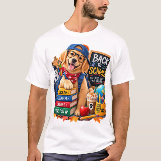 Gezellige Herfst Golden Retriever Pompoen Kruiden T-shirt