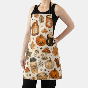 Gezellige herfst Halloween Pompoen Kruiden Herfst Schort