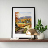 Gezellige Herfst in Vermont Boerderij Waterverf Ar Poster