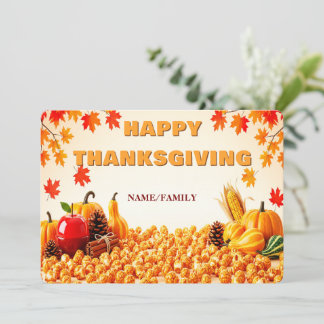 Gezellige herfst oogst Thanksgiving Kaart