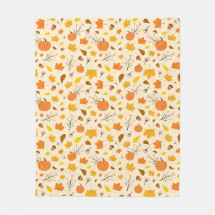 Gezellige herfst pompoen oogst fleece deken