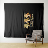 Gezellige Herfst Seizoen Goose Gobble Waddle Honk  Wandkleed (In Situ (horizontaal))