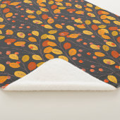 Gezellige Herfst Sherpa Deken met Herfstbladeren (3/4)