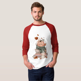 Gezellige herfst stapel t-shirt