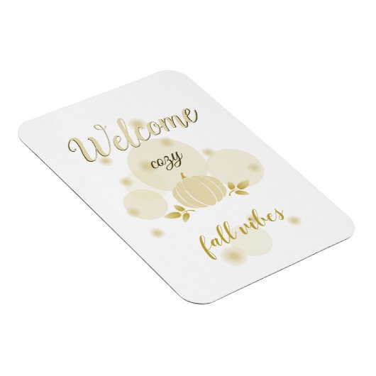 Gezellige herfst Vibes Neutrale pompoen Magneet (Rechterzijde)