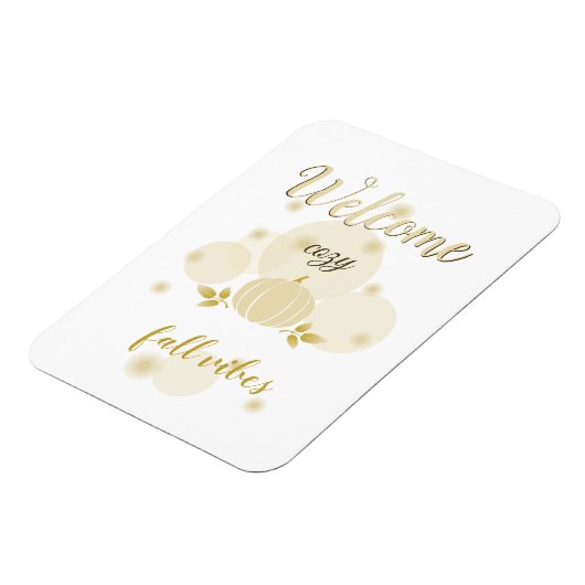 Gezellige herfst Vibes Neutrale pompoen Magneet (Linkerzijde)