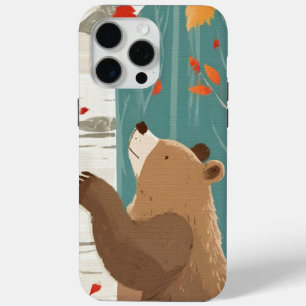 Gezellige Herfst Woodland Beer iPhone 15 Pro Max Hoesje