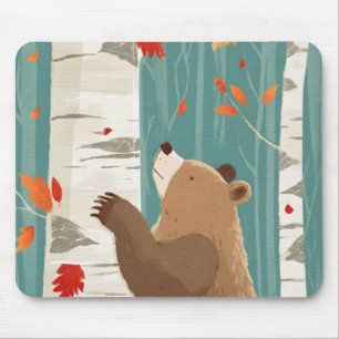 Gezellige Herfst Woodland Beer Muismat
