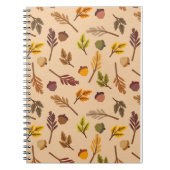 Gezellige herfstbladeren & eikels notitieboek (Voorkant)