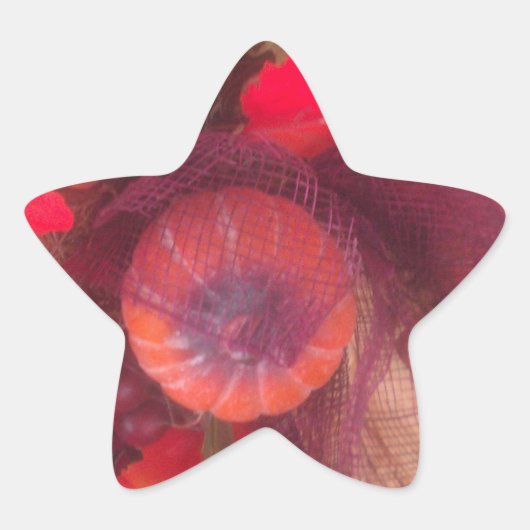 Gezellige herfstcharme - Herfst Decor & Gifts Ster Sticker (Voorkant)