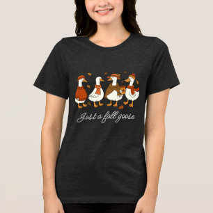 Gezellige herfstganzen – Herfst seizoen Dierenillu Tri-Blend Shirt