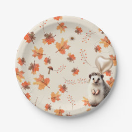 Gezellige herfstlekkernijen - Hedgehog & Herfst ge Papieren Bordje