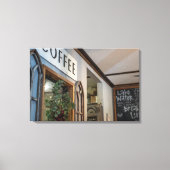 Gezellige hoek Café ingang Canvas Afdruk (Voorkant)