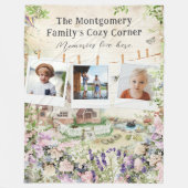 gezellige hoek | Floral Garden Familiefoto Fleece Deken (Voorkant)