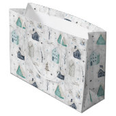 Gezellige Home Kerst Blauwgroen ID985 Groot Cadeauzakje (Achterkant Gekanteld)