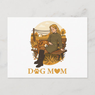 Gezellige Hond Moeder Bonding Moment Met Haar Geze Briefkaart