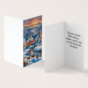 Gezellige huizen in de winter kaart