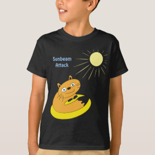 Gezellige introvert kat zonnestraal humor illustra t-shirt
