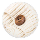 Gezellige kabel gebreide trui knop rustieke bruine (Voorkant)