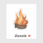 Gezellige kampvuurgloed sticker (Vel)