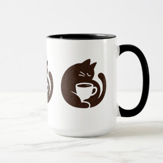 Gezellige Kat en Koffiekop Mok