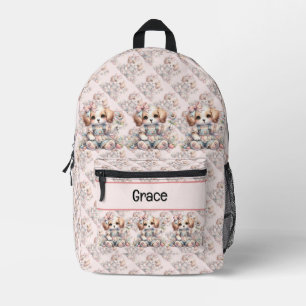 Gezellige Kawaii Cottagecore Farmcore Puppy Style Bedrukte Rugzak