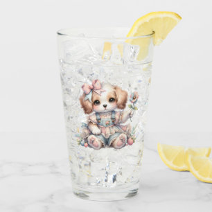 Gezellige Kawaii Cottagecore Farmcore Puppy Style Glas