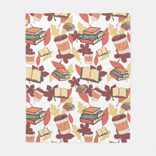 Gezellige Kawaii Herfst Vibes Fleece Deken (Voorkant)