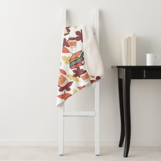 Gezellige Kawaii Herfst Vibes Sherpa Deken (In situ)