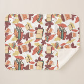 Gezellige Kawaii Herfst Vibes Sherpa Deken (Voorkant (horizontaal))