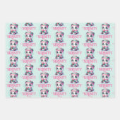 Gezellige Kawaii Panda met Ice Cream Cone Winter Inpakpapier Vel (Voorkant)