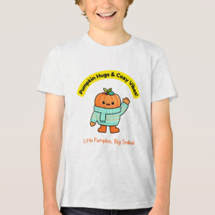 Gezellige Kawaii Pompoen Herfst Sfeer Tri-Blend Shirt