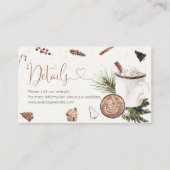 Gezellige Kerst Baby shower Details Behuizing Kaar Informatiekaartje (Voorkant)