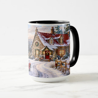 Gezellige Kerst Cottage Winter Mok