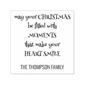 Gezellige Kerst Gezegde Naam Artsy Typografie Zelfinktende Stempel (Design)