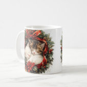 Gezellige kerst Kittens Koffiemok (Voorkant links)