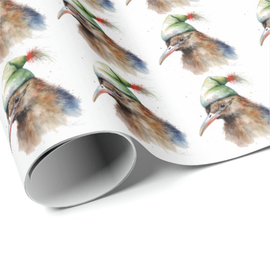Gezellige kerst kiwi cadeaupapier (Rol Hoek)