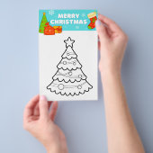 Gezellige kerst kleurplaat flyer (Hand)