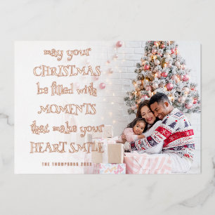 Gezellige kerst offerte foto overlay folie feestdagenkaart