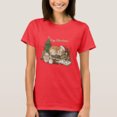 Gezellige Kerst Slapen Puppy & Boeken T-shirt (Voorkant)