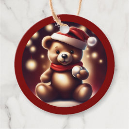 Gezellige Kerst Teddy Ball TWARRT Bedankjes Labels