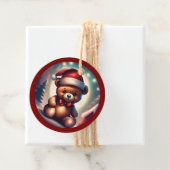 Gezellige Kerst Teddy Bowtie TWART Bedankjes Labels (In situ)