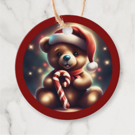 Gezellige Kerst Teddy Polka TWArt Bedankjes Labels