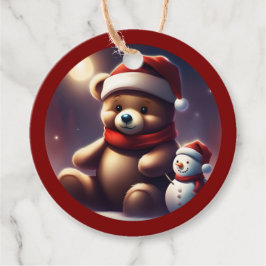 Gezellige Kerst Teddy Snowfriend TWART Bedankjes Labels