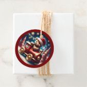 Gezellige Kerst Teddy Train TWARTrt Bedankjes Labels (In situ)