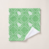 Gezellige kerstboom lelijke trui geruit patroon bad handdoek (Wasdoekje)