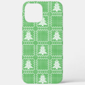 Gezellige kerstboom lelijke trui geruit patroon Case-Mate iPhone case (Achterkant)