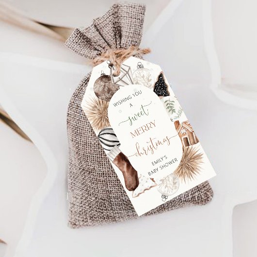 Gezellige kerstcadeau Tags Cadeaulabel